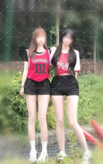 足球寶貝雙飛  （左）莎莎 167cm.C奶.21歲    （右）貝貝 166cm.C奶.21歲